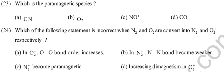 NEET UG Chemistry Chemical Bonding MCQs, Multiple Choice Questions